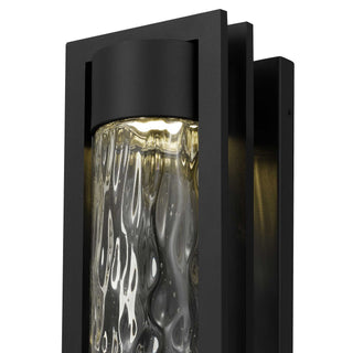 2 Step 19 Inch Outdoor Wall Sconce in Sand Black Finish