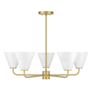 Blair 5-Light Chandelier in Warm Brass