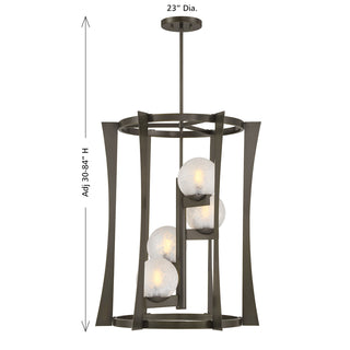 Darien 4-Light Pendant in Mediterranean Bronze