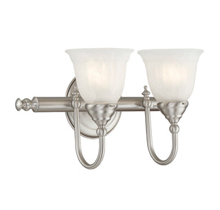 Brunswick 2-Light Bathroom Vanity Light in Satin Nickel