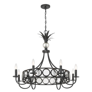 Hearst 8-Light Chandelier in Black Tourmaline