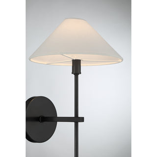 Avon 1-Light Wall Sconce in Black Tourmaline