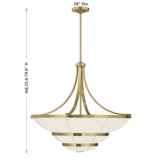 Constantine 4-Light Chandelier in Warm Brass