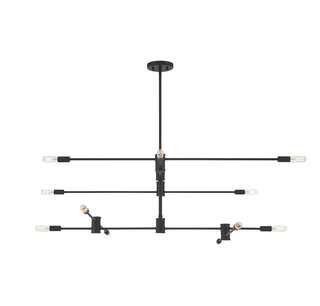 Lyrique 12-Light Chandelier in Matte Black