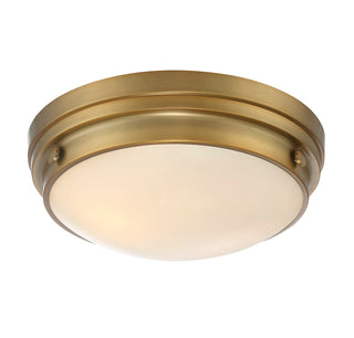 Lucerne 2-Light Ceiling Light in Warm Brass
