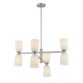 Baldwin 8-Light Chandelier in Satin Nickel
