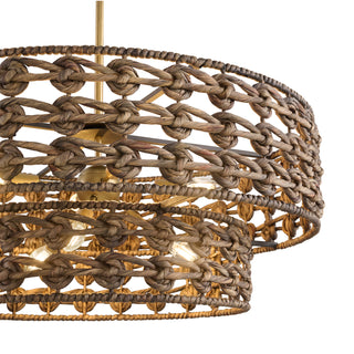 Silencio 7-Light Pendant in Riviera Brass by Breegan Jane