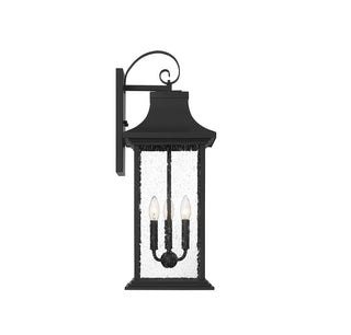 Hancock 3-Light Outdoor Wall Lantern in Matte Black