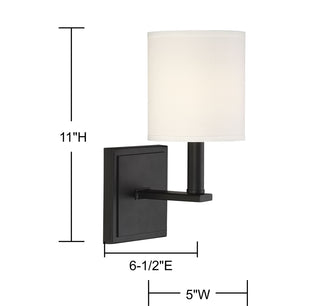 Waverly 1-Light Wall Sconce in Matte Black