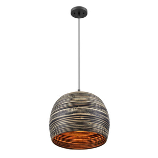 Jamsen 1-Light Pendant in Black Bamboo
