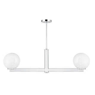 2-Light Linear Chandelier in Chrome
