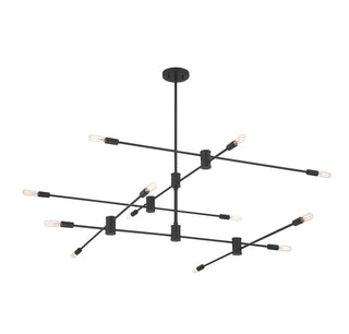 Lyrique 12-Light Chandelier in Matte Black