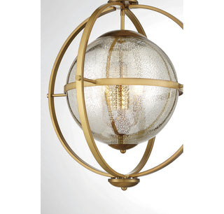 Pearl 3-Light Pendant in Warm Brass