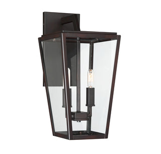 Milton 2-Light Outdoor Wall Lantern in English Bronze