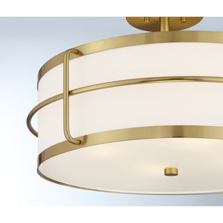 Chauncey 4-Light Ceiling Light in Warm Brass