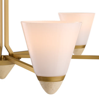 Kohlman 6-Light Chandelier in Warm Brass