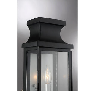 Brooke 1-Light Outdoor Wall Lantern in Matte Black