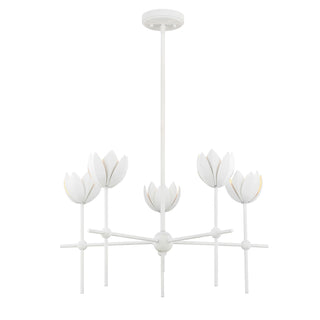 5-Light Chandelier in Bisque White