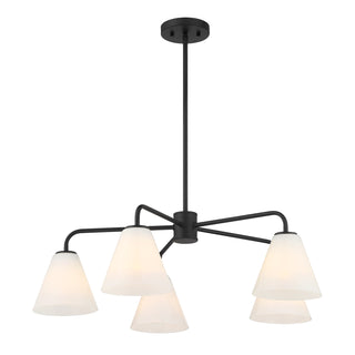 Blair 5-Light Chandelier in Matte Black