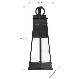 Payne 1-Light Outdoor Wall Lantern in Matte Black