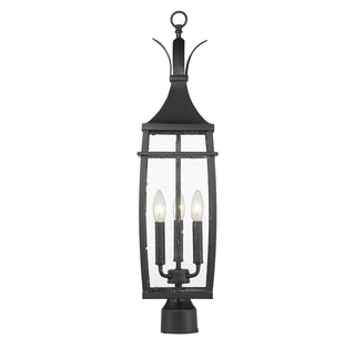 Montpelier 3-Light Outdoor Post Lantern in Matte Black