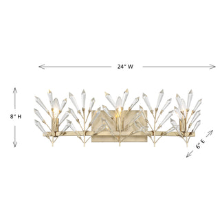 Orianna 3-Light Bathroom Vanity Light in Noble Brass
