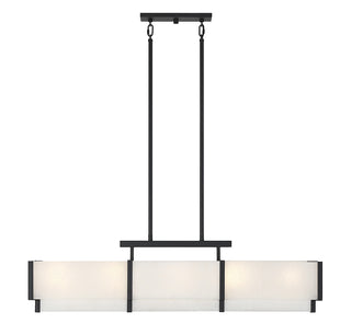Orleans 5-Light Linear Chandelier in Black Cashmere