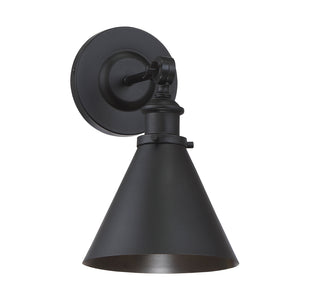 Glenn 1-Light Adjustable Wall Sconce in Matte Black