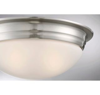 2-Light Ceiling Light in Satin Nickel