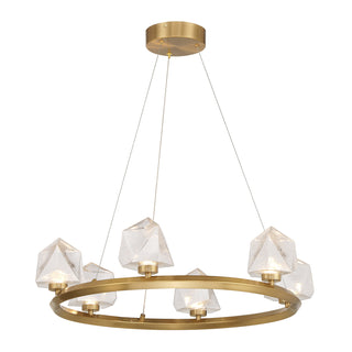 Castello 6-Light Chandelier in Warm Brass