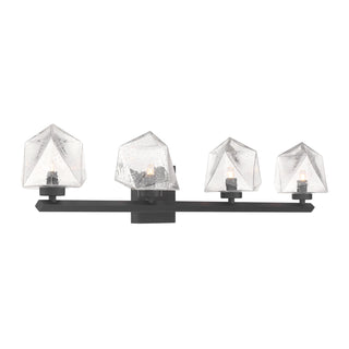 Castello 4-Light Bathroom Vanity Light in Matte Black