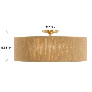 Maynard 4-Light Ceiling Light in Warm Brass