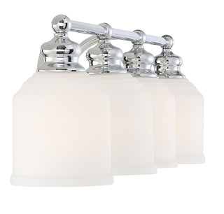 Melrose 4-Light Bathroom Vanity Light in Polished Chrome