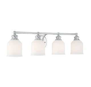 Melrose 4-Light Bathroom Vanity Light in Polished Chrome