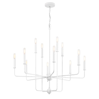Avondale 12-Light Chandelier in Bisque White