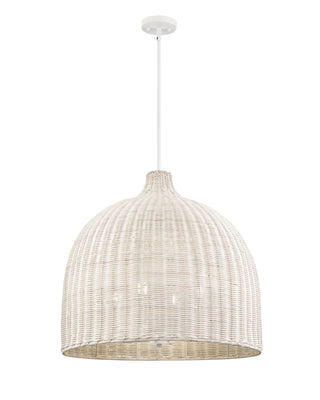 Elise 24.25" Wide 4-Light Pendant - Matte White