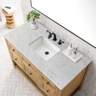 48 Inch Breckenridge Freestanding Vanity in Light Natural Oak / Eternal Jasmine Pearl Top
