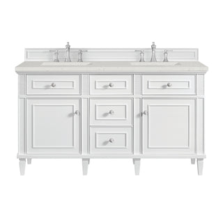 60 Inch Lorelai Freestanding Vanity in Bright White / Lime Delight Top