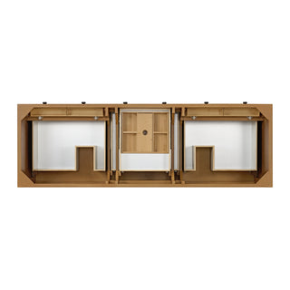 72 Inch Malibu Freestanding Vanity in Amber Birch / White Zeus Top