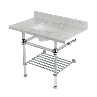 Templeton 36 Inch Console Sink in Carrara Marble