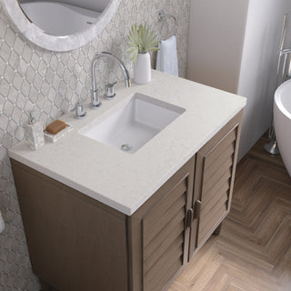 36 Inch Portland Freestanding Vanity in Whitewashed Walnut / Lime Delight Top
