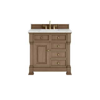 36 Inch Brookfield Freestanding Vanity in Pecan / Ethereal Noctis Top