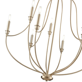 Senoia 32.5" Wide 9-Light Chandelier - Modern Gold