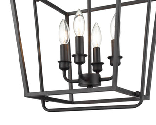4-Light Pendant light Matte Black