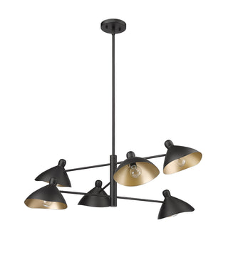 Warhol 6-Light Chandelier Ceiling Light Matte Black