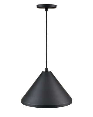 R Series 1-Light Cord Hung Wide Cone Satin Black