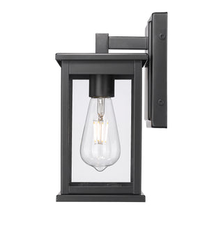 Bowton II 1-Light Outdoor Wall Sconce Powder Coated Black