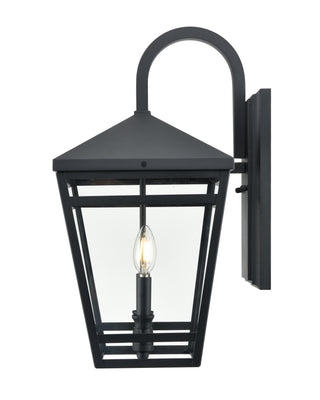 Seager 2-Light Outdoor Wall Sconce Textured Black
