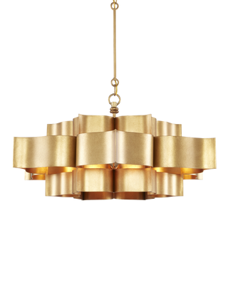 Grand Lotus Large Gold Chandelier