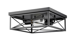 2-Light Flushmount Ceiling Light Matte Black